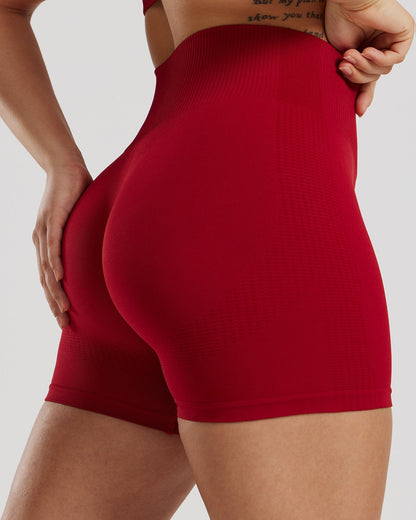 Power Seamless Scrunch Shorts | Chilli Red