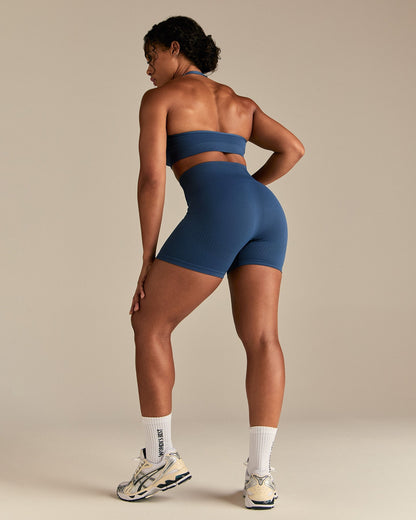 Power Seamless Halter Neck Bra | Blueberry