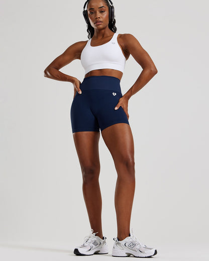 Power Seamless Adjustable Sports Bra | White